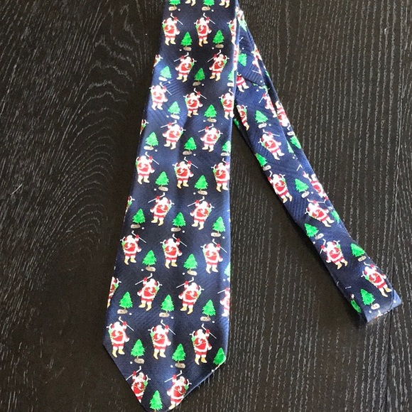 Golfing Santa Necktie - Picture 1 of 4